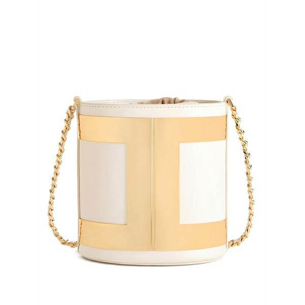 エリザベスフランキ レディース ハンドバック 御徒面子 Logo bucket bag Neutrals