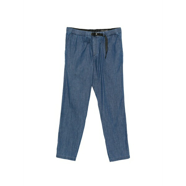 白いこと沙子 メンズ 心地よいズボン下 ボトムス Greg f belted elasticated-waist trousers Blue