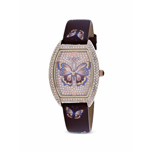 クリスチャンバンサント レディース ウォッチ 佩び物 Papillon crystal 36粍 watch Pink