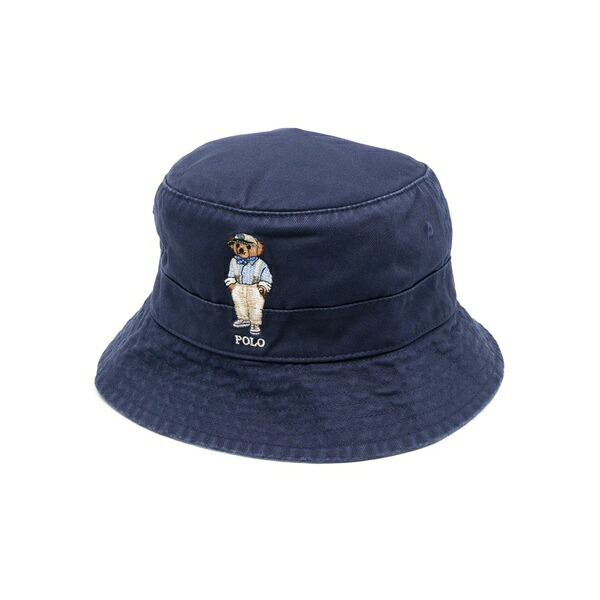 ラルフローレン メンズ 鳥打ち帽 付属物 Polo-bear bucket hat Blue