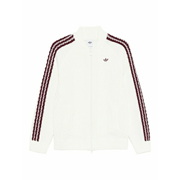 アディダス レディース ジレー アウター Archive cutline cable-knit knitwear White