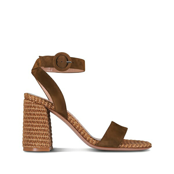 ジャンヴィト ロッシ レディース サンダル シューズ Luana woven buckled-fastening sandals Brown