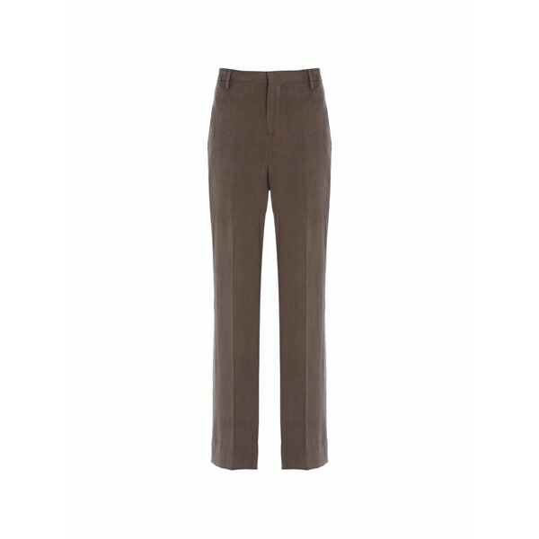 ブリ後ろ側 1949 レディース 心地よいズボン下 ボトムス High-waisted trousers Brown