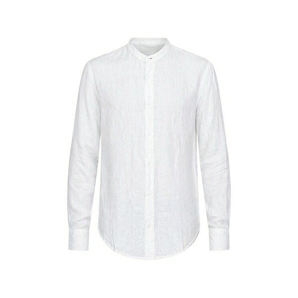 ブラウアー メンズ プルオーバー トップス Band-collar shirt White
