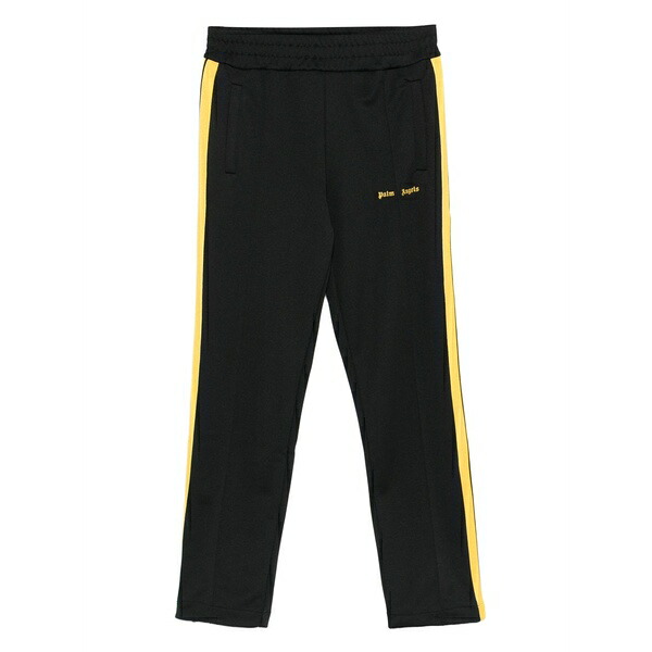 パーム・エンジェルス メンズ 心地よいズボン下 ボトムス Logo-embroidered side-stripe track pants Black