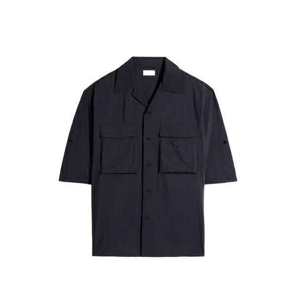 ルメール メンズ プルオーバー トップス Flap pocket short sleeve shirt Black