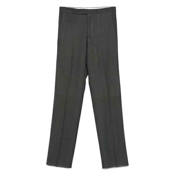ラルディーニ メンズ 心地よいズボン下 ボトムス Pleated straight-leg trousers Grey