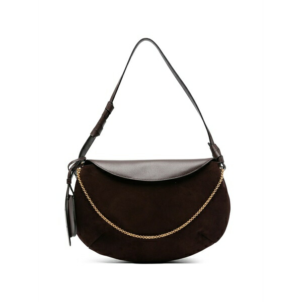 ネオウス レディース ショルダーバッグ 御徒面子 Libra chain-detail shoulder bag Brown