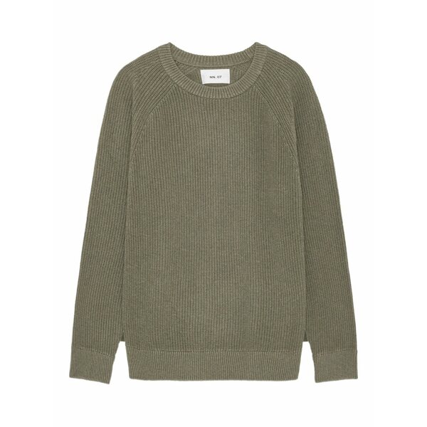 エヌエヌ77 メンズ 編み物\u0026プルオーバー アウター Raglan-sleeve ribbed sweater Green