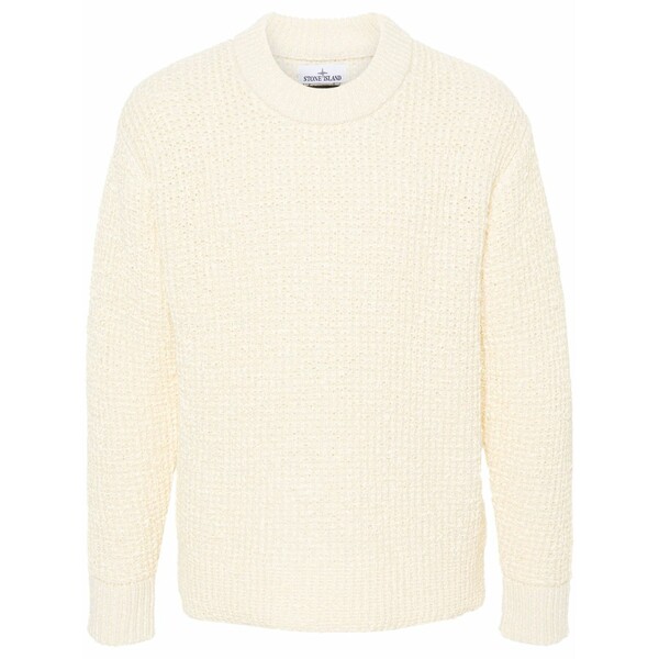 ストーンアイランド メンズ 編み物\u0026ティーシャツ アウター Logo-patch sweater Neutrals