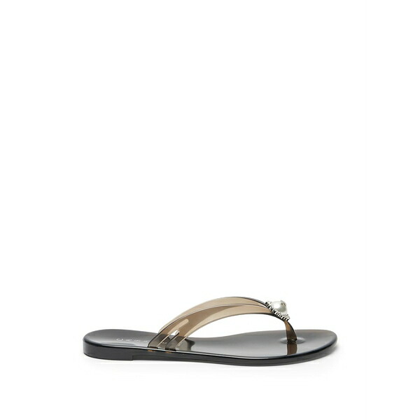 カサディ レディース サンダル シューズ Pearl embellished flip-flops Black