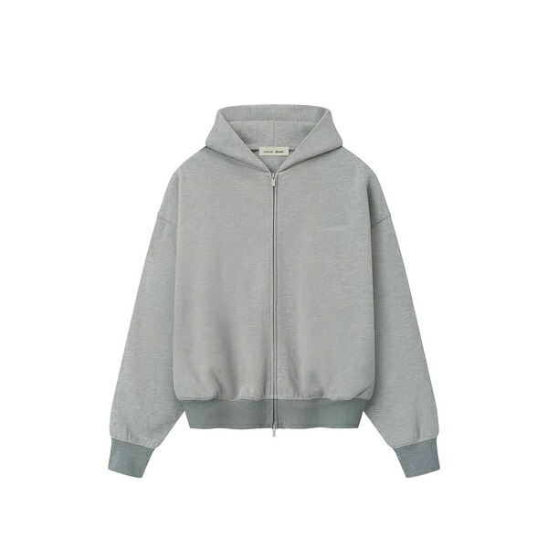 エフオージーエッセンシャルズ メンズ パーカー・スウェットシャツ アウター Essentials logo-embroidered hoodie Grey