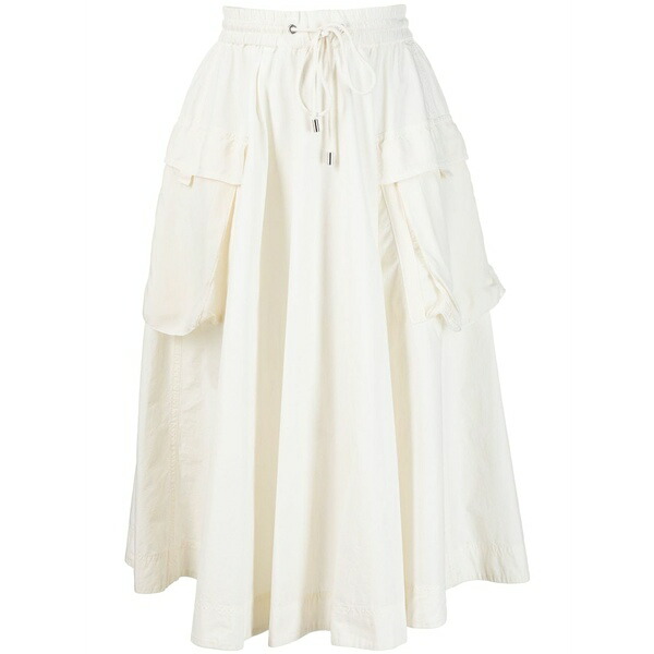 アイスバーグレタス レディース スコート ボトムス Drawstring-waistband pleated skirt White