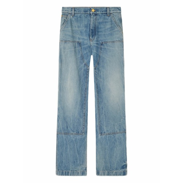 ヴェルサーチ メンズ デニムパンツ ボトムス Carpenter utility-pocket jeans Blue|asty