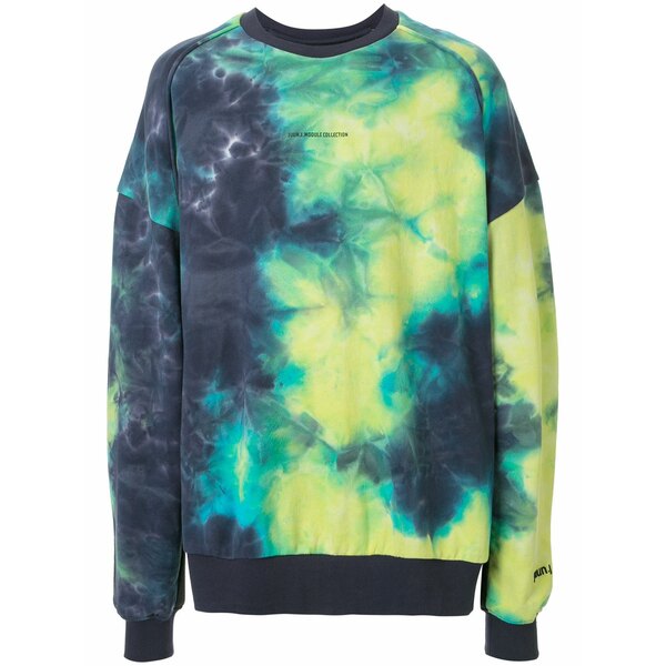 ジュン・ジー メンズ パーカー・スウェットシャツ アウター Oversized tie-dye print sweatshirt Blue