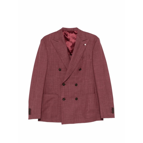 ルイジ・ビアンキ・マントヴァ メンズ 上衣＆上衣 アウター Double-breasted blazer Red