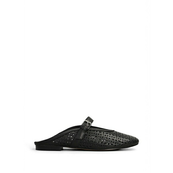 ビビロウ レディース サンダル シューズ Maia perforated buckle-strap mules Black