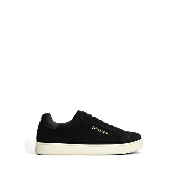 パーム・エンジェルス メンズ スニーカー シューズ Logo-print suede sneakers Black