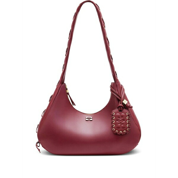 ガニー レディース ショルダーバッグ 御徒面子 Medium hobo shoulder bag Red