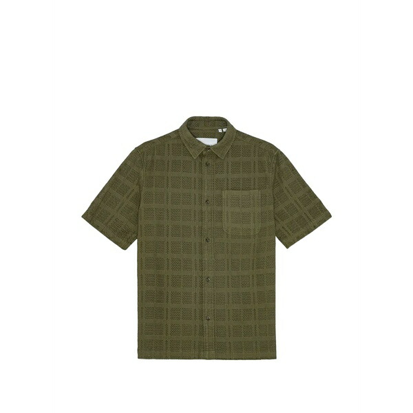 レ ドゥ メンズ プルオーバー トップス Charlie open-work shirt Green