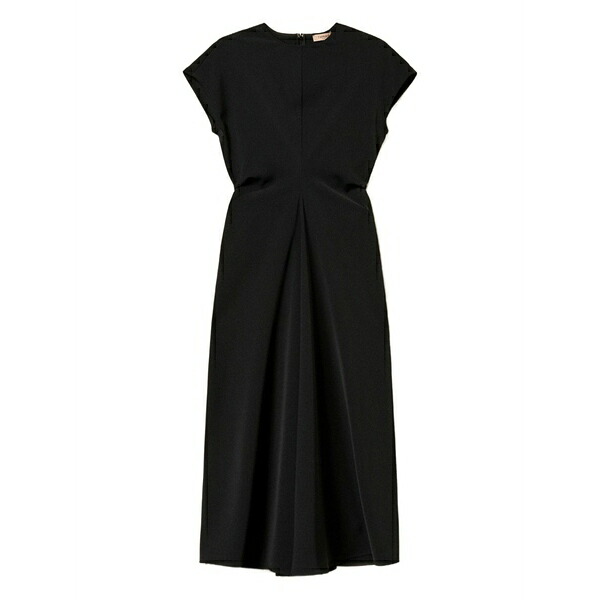 ツイン書き割り レディース 衣裳 トップス Draped MIDI dress Black