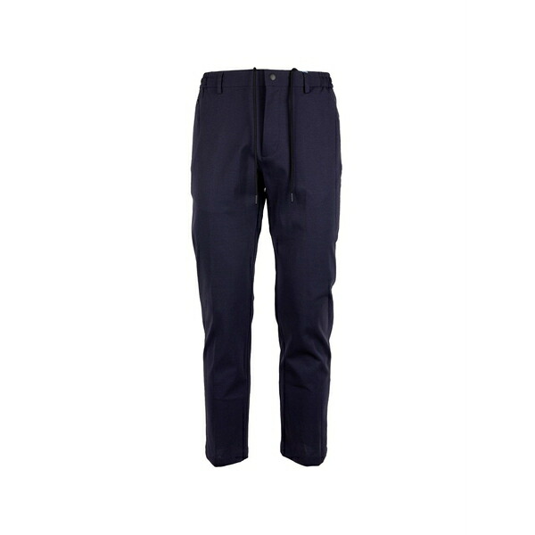 人びと オブ シブヤ メンズ 心地よいズボン下 ボトムス Drawstring straight-leg trousers Blue