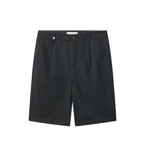 ギャバ メンズ 心地好いズボン下 ボトムス Gabjoli pleated tailored shorts Blue