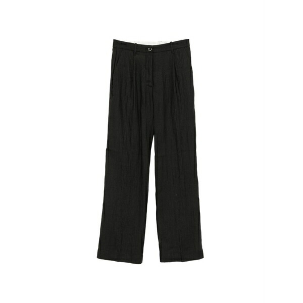 野球クラブ はたご屋 ザ 昼まえ レディース 心地よいズボン下 ボトムス Blenda belt-loops trousers Black