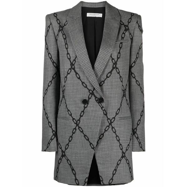フィロソフィーデロレンゾセラフィーニ レディース 上衣＆上衣 アウター Chain-link print blazer Grey