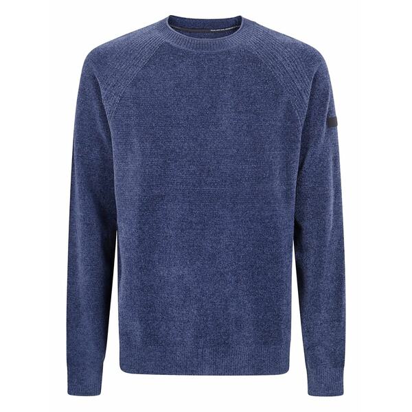 アールアールディ メンズ 編み物\u0026プルオーバー アウター Raglan-sleeve patch-pocket sweater Blue