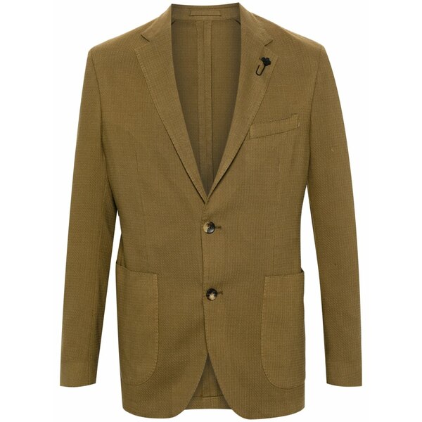 ラルディーニ メンズ 上衣＆上衣 アウター Notched-lapels single-breasted blazer Green