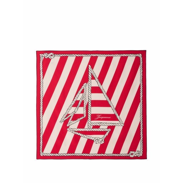 ジャクエムス メンズ マフラー・ストール・スカーフ アクセサリー Bateau corde scarf Red｜asty