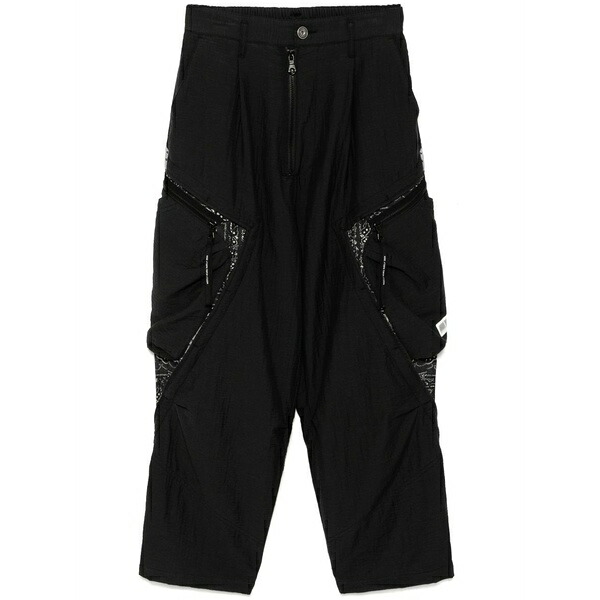 ミストリーハードレアリシーン メンズ 心地よいズボン下 ボトムス Patch paisley cargo trousers Grey