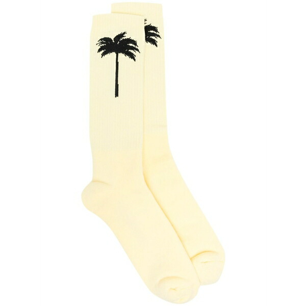 パーム・エンジェルス メンズ ソックス アンダー御召しもの Intarsia-knit ankle socks Yellow