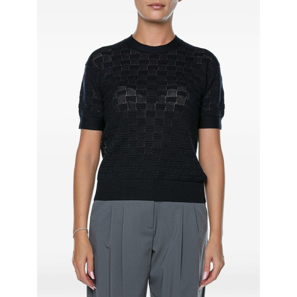 テッドベーカー レディース 編み物\u0026スウェーター アウター Emeta basket-weave sweater Blue
