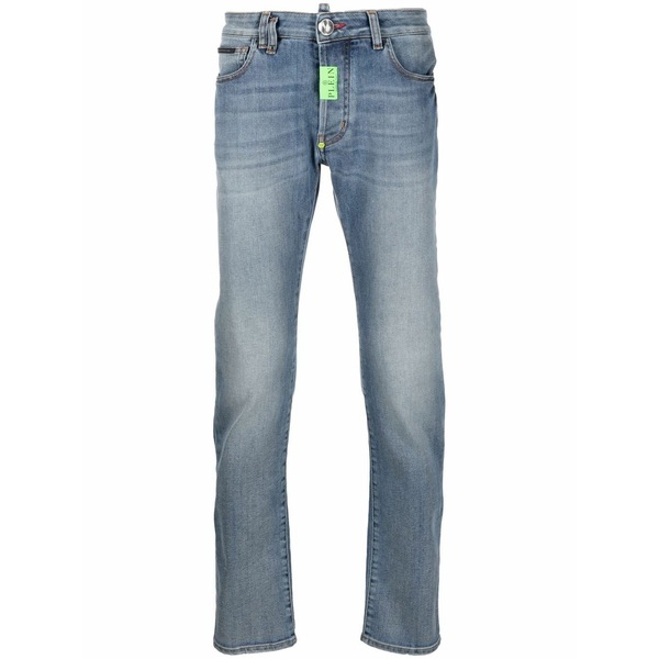 フィリップ飾り気の無い メンズ ジーンズズボン下 ボトムス Hexagon straight-cut jeans Blue