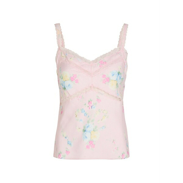 ラブスハックファンシー レディース カットソー トップス Lirena floral-print tank top Pink