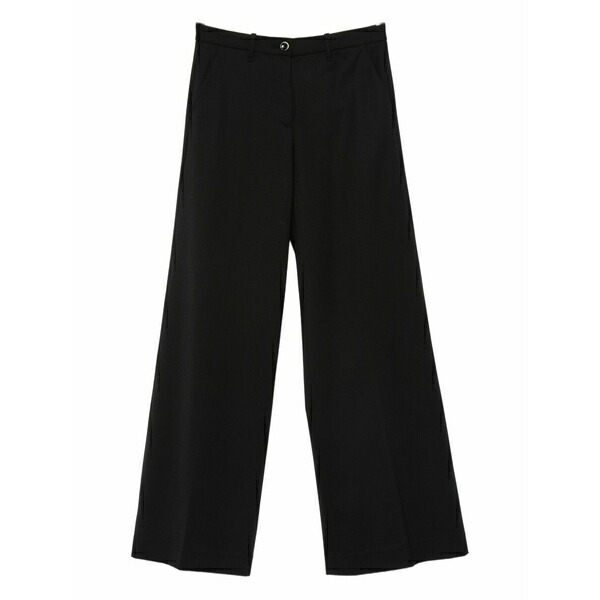野球クラブ はたご屋 ザ 昼まえ レディース 心地よいズボン下 ボトムス Stretch-wool trousers Black