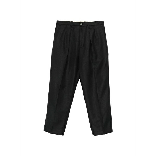 野球クラブ はたご屋 ザ 昼まえ メンズ 心地好いズボン下 ボトムス Kai pleated trousers Black