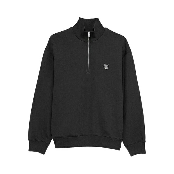 住み家 稲荷 メンズ パーカー・スウェットシャツ アウター Zip-up fox head sweatshirt Black