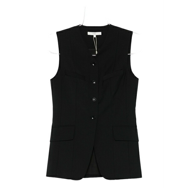 ティビ レディース 上衣＆上衣 アウター V-neck waistcoat Black
