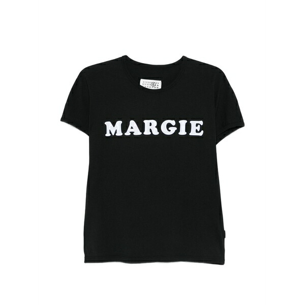 マルタンマルジェラ レディース ティーシャツ トップス Lettered t-shirt Black