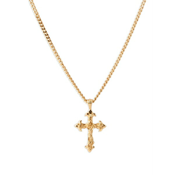 エマニュエレ ビコッキ メンズ 首飾り・チョー鉄道車両 付属物 Small fleury cross necklace Gold