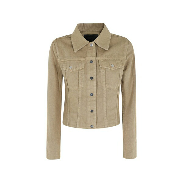 ドンダップ レディース 上衣＆上衣 アウター Buttoned denim cropped jacket Neutrals