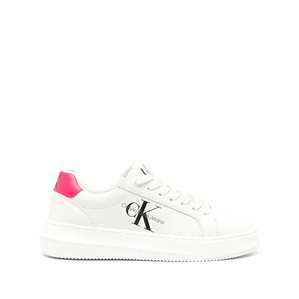 カルバンクライン レディース スニーカー シューズ Logo-print low-top sneakers White