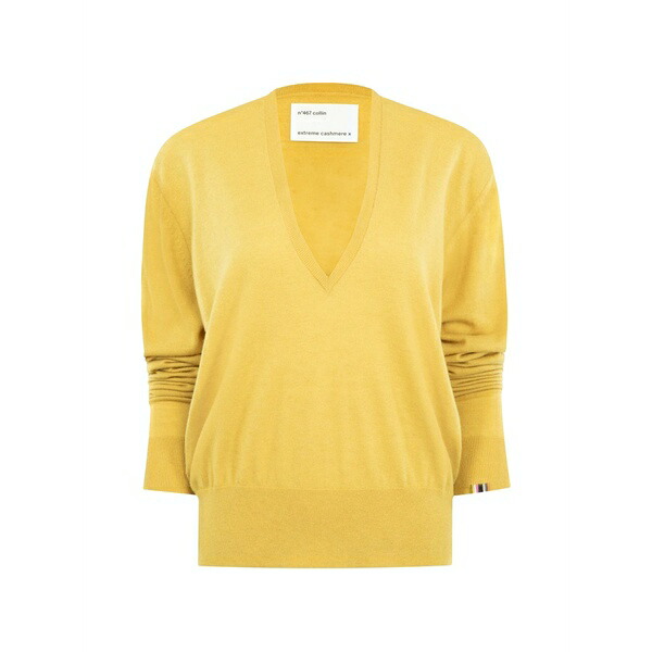 エクストリームカシミア レディース 編み物\u0026スウェーター アウター Collin v-neck sweater Yellow