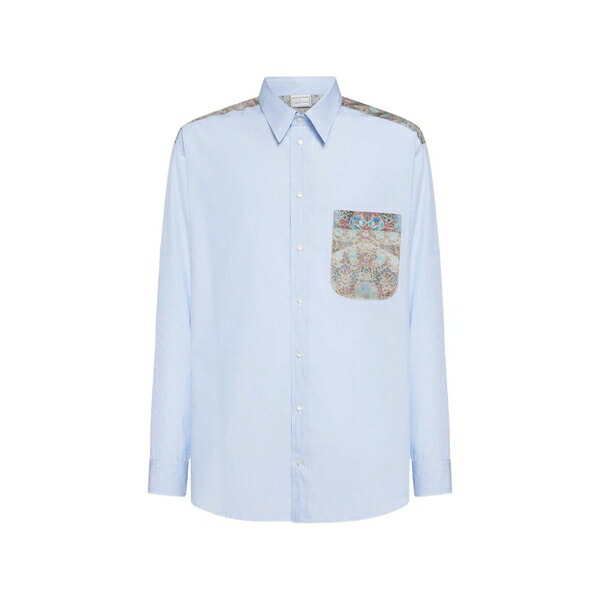 ピエール＝ルイ・マシア レディース プルオーバー トップス Printed-panel chest-pocket shirt Blue