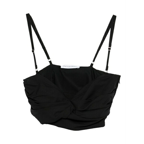 ビクターアンドロルフ レディース カットソー トップス Ruched bralette Black
