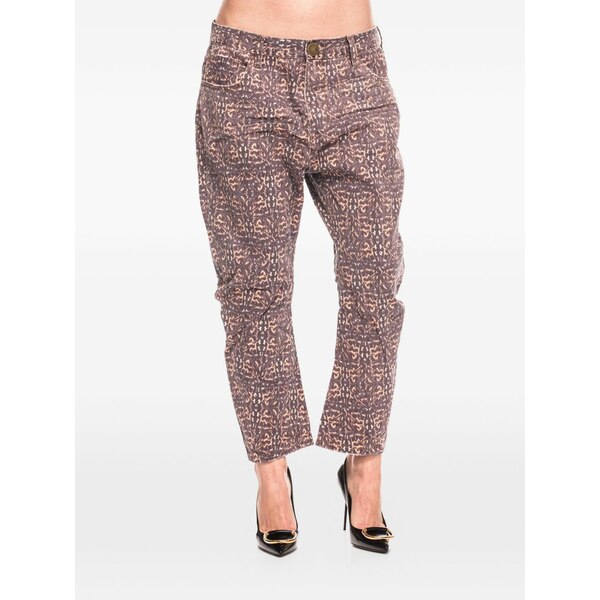 一 ティースプーン レディース ジーンズズボン下 ボトムス Azteca leopard-print jeans Purple