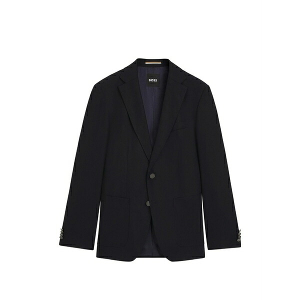 主任者 メンズ 上衣＆上衣 アウター Single-breasted patch-pocket blazer Blue